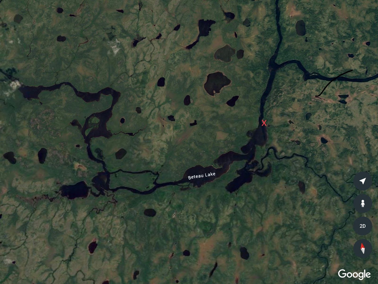 Beteau Lake Camp Map